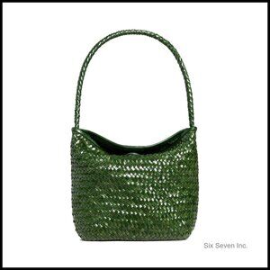 Woven Shoulder Bag, 11.75in Length, 7.75in Handle Drop